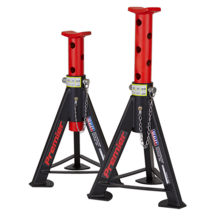 Premier Axle Stands (Pair) 6 Tonne Capacity per Stand - Red | AS6R
