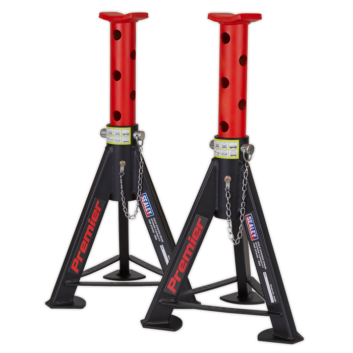 Premier Axle Stands (Pair) 6 Tonne Capacity per Stand - Red | AS6R
