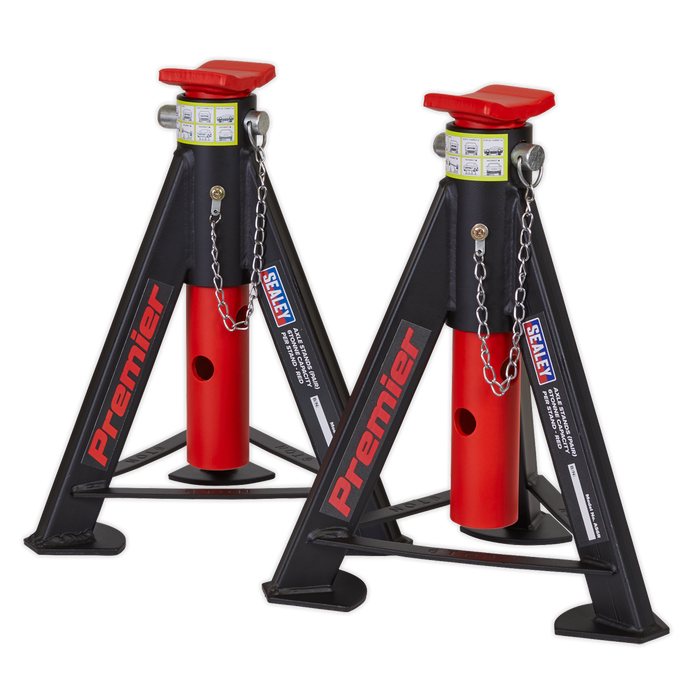 Premier Axle Stands (Pair) 6 Tonne Capacity per Stand - Red | AS6R