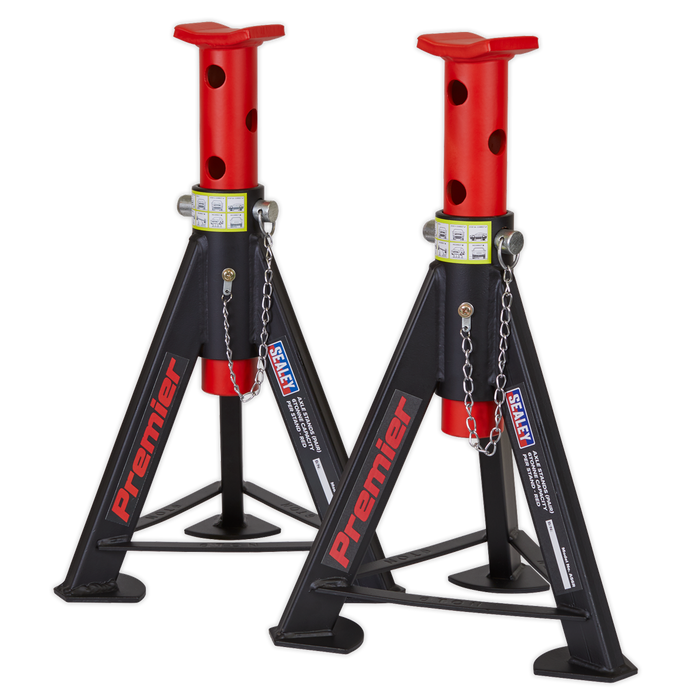 Premier Axle Stands (Pair) 6 Tonne Capacity per Stand - Red | AS6R