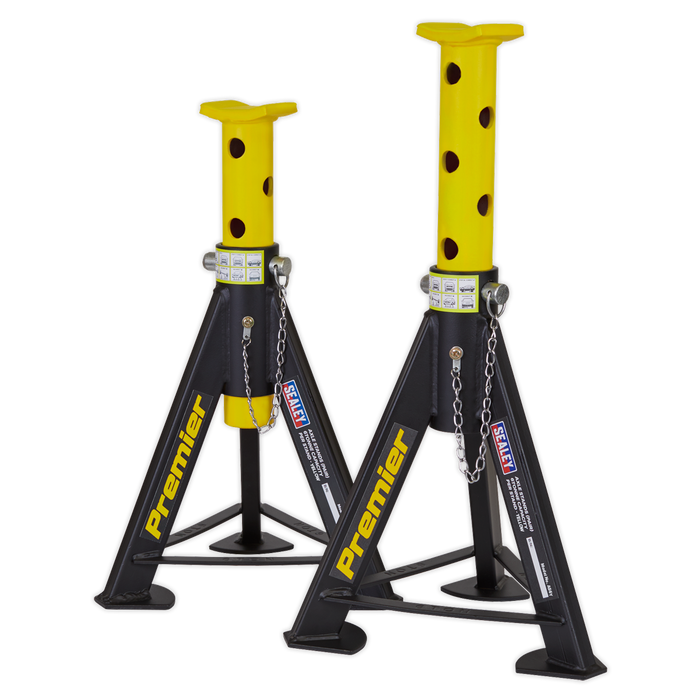 Premier Axle Stands (Pair) 6 Tonne Capacity per Stand - Yellow | AS6Y