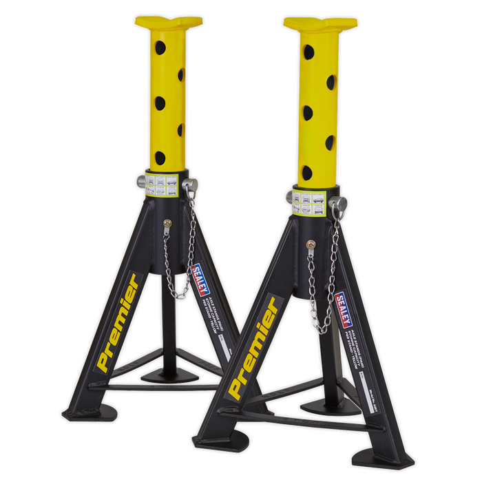 Premier Axle Stands (Pair) 6 Tonne Capacity per Stand - Yellow | AS6Y