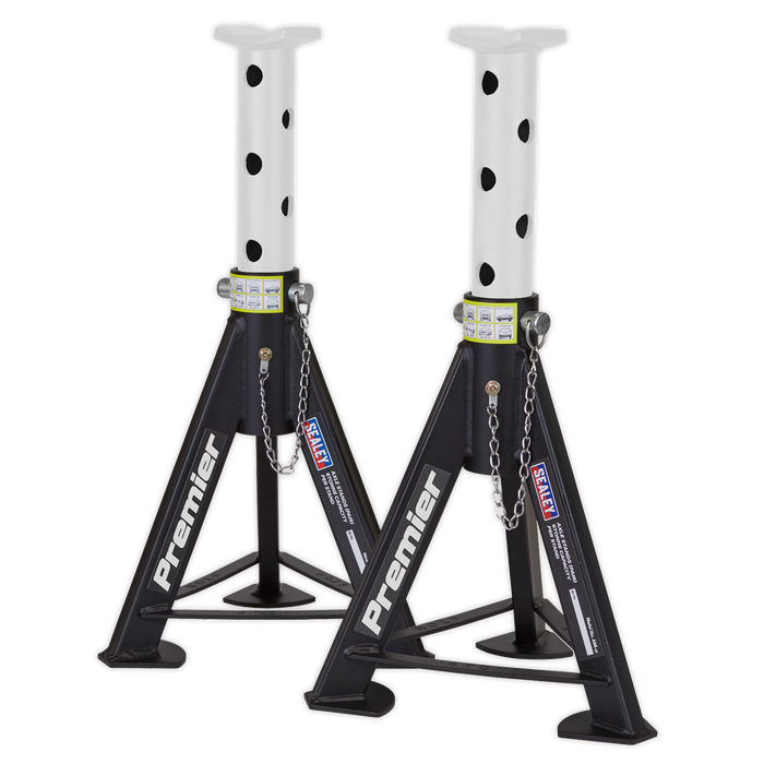 Premier Axle Stands (Pair) 6 Tonne Capacity per Stand - White | AS6