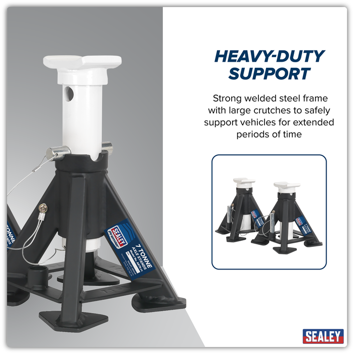 Premier Short Axle Stands (Pair) 7 Tonne Capacity per Stand | AS7S