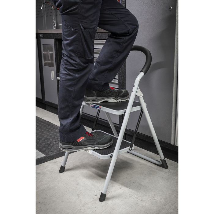 Step Stool 2-Tread 150kg Capacity - BS EN14183 | ASL2