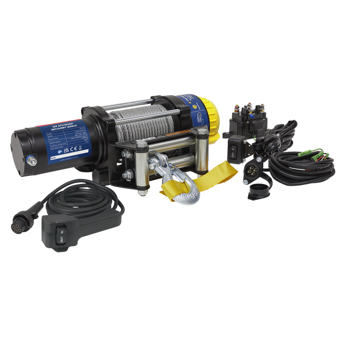 ATV/Quad Recovery Winch 2040kg (4500lb) Line Pull 12V | ATV2040
