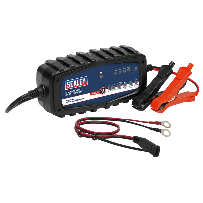 6/12V Compact Auto Smart Charger & Maintainer 2A | AUTOCHARGE200HF