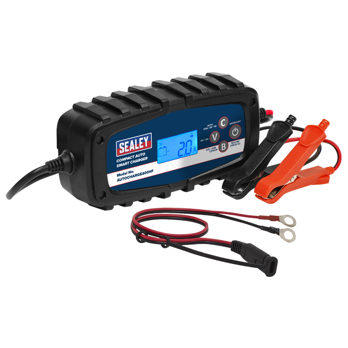 6/12V Compact Auto Smart Charger & Maintainer 4A | AUTOCHARGE400HF