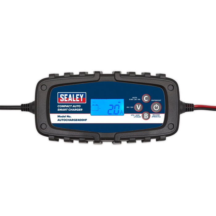 6/12V Compact Auto Smart Charger & Maintainer 4A | AUTOCHARGE400HF