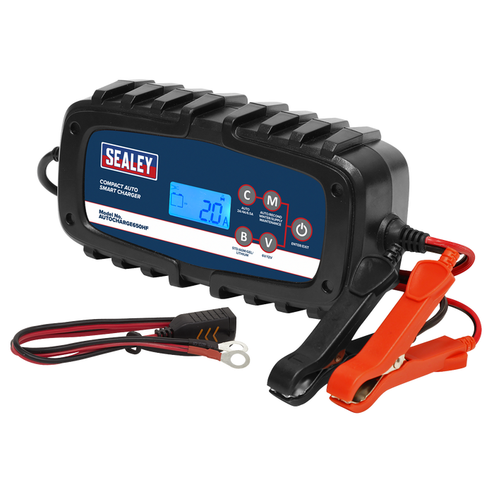 6/12V Compact Auto Smart Charger & Maintainer 6.5A | AUTOCHARGE650HF