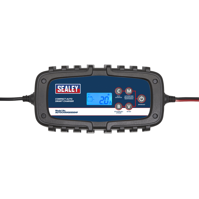 6/12V Compact Auto Smart Charger & Maintainer 6.5A | AUTOCHARGE650HF
