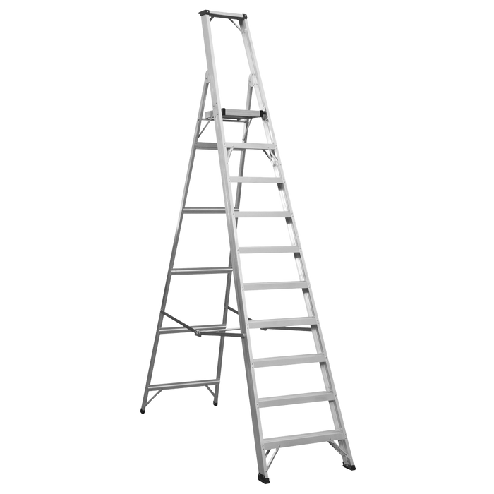 Industrial Step Ladder 10-Tread Aluminium - EN 131 | AXL10