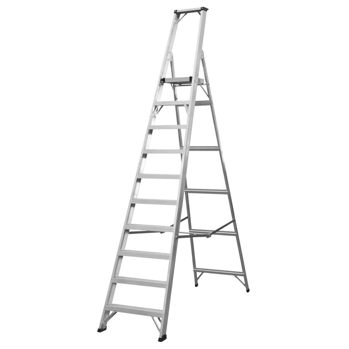 Industrial Step Ladder 10-Tread Aluminium - EN 131 | AXL10