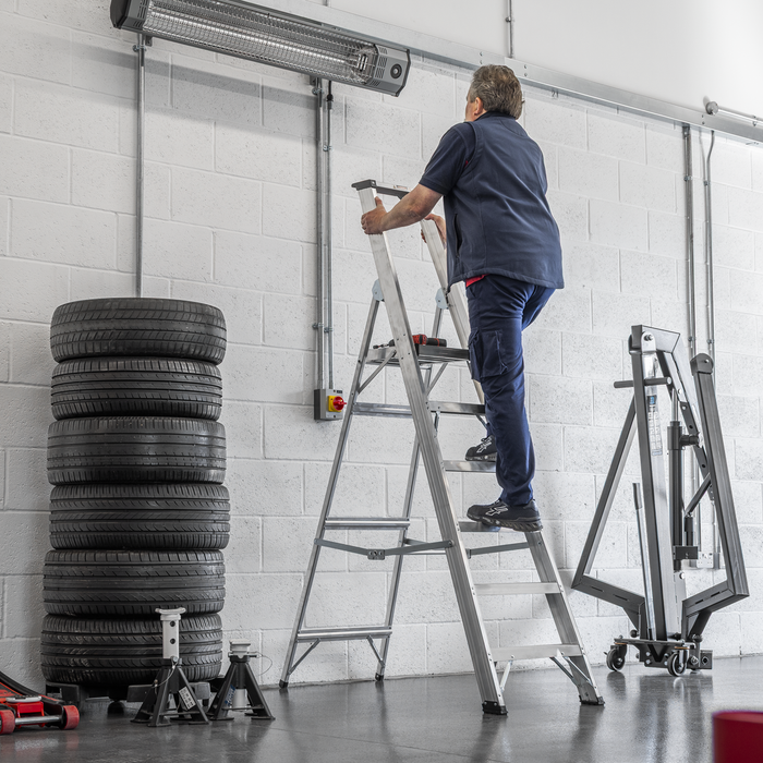 Industrial Step Ladder 6-Tread Aluminium - EN 131 | AXL6