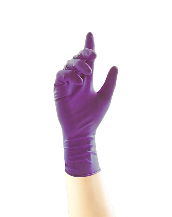 UniGloves Heavy Duty Long Cuff Purple Nitrile Gloves Stronghold+ | GM007