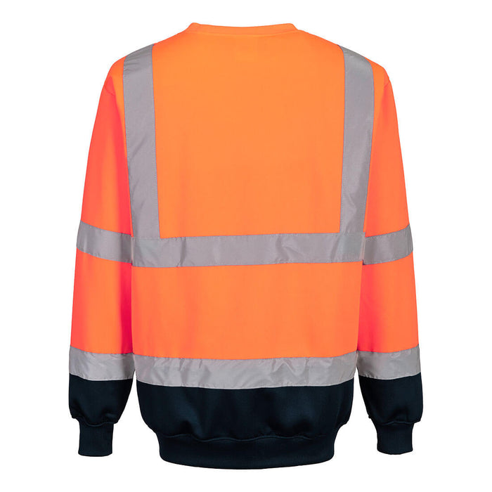 Portwest Hi-Vis Contrast Sweatshirt Orange/Navy | B306