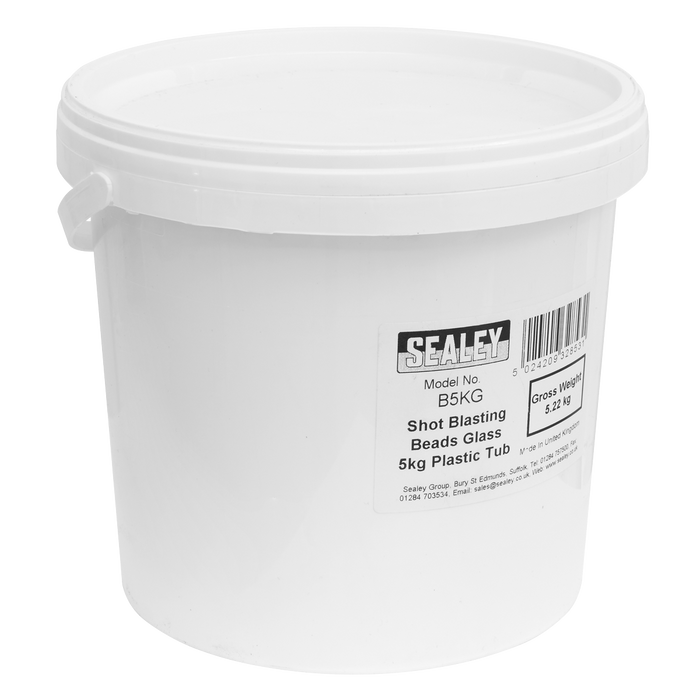 Shot Blasting Glass Beads Tub 5kg | B5KG