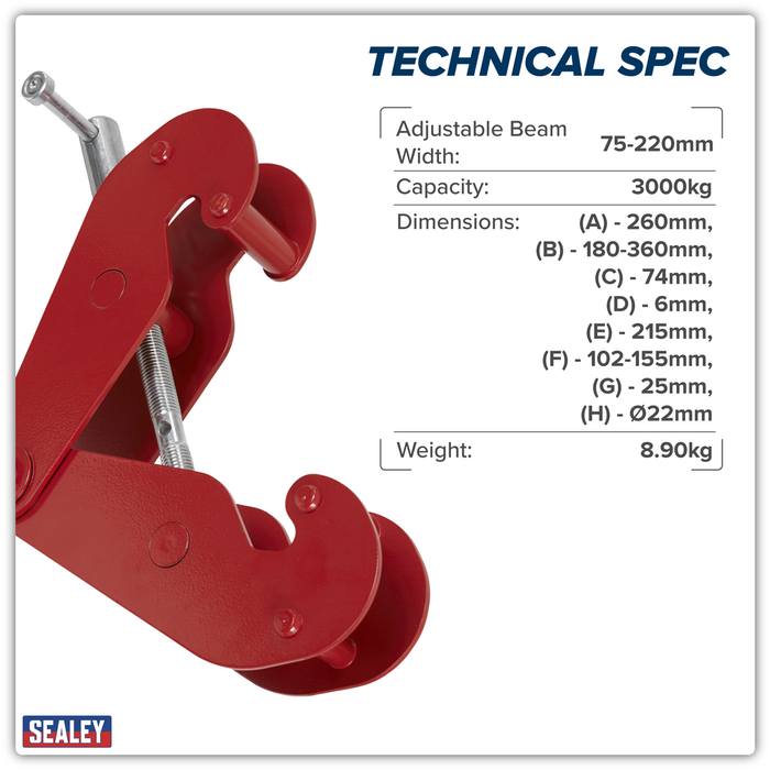 Beam Clamp 3 Tonne | BC3000