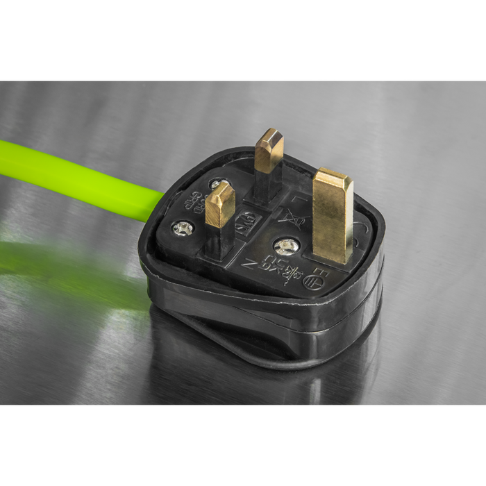15m Cable Reel with Thermal Trip 4 x 230V - Hi-Vis Green | BCR153TG