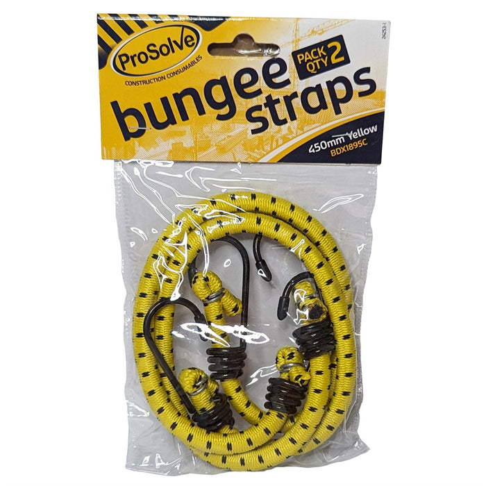 Prosolve 450MM Bungee Straps Yellow (Twin Pack) | BDX1895C