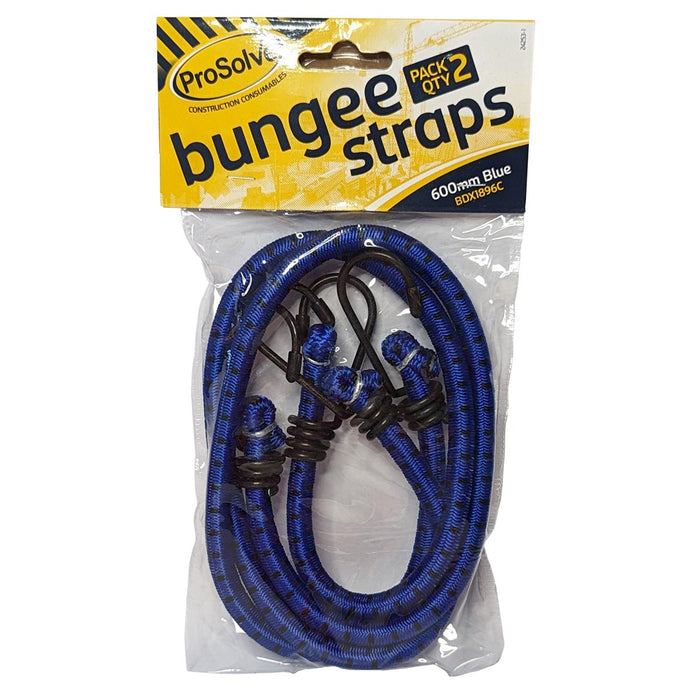 Prosolve 600MM Bungee Straps Blue (Twin Pack) | BDX1896C