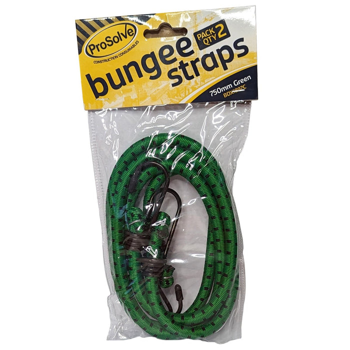 Prosolve 750MM Bungee Straps Green (Twin Pack) | BDX1897C