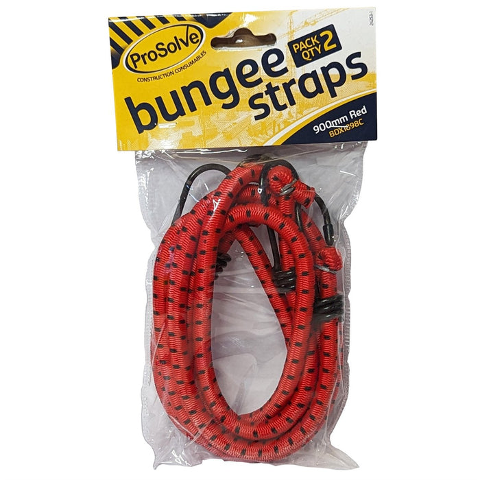 Prosolve 900MM Bungee Straps Red (Twin Pack) | BDX1898C