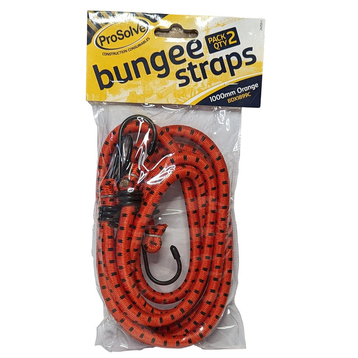 Prosolve 1000MM Bungee Straps Orange (Twin Pack) | BDX1899C