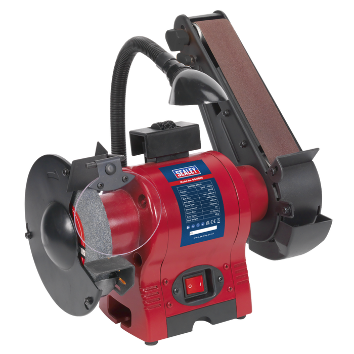 150mm Bench Grinder with 50mm Belt Sander & Worklight 250W/230V | BG150BS