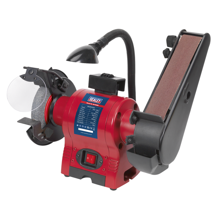 150mm Bench Grinder with 50mm Belt Sander & Worklight 250W/230V | BG150BS