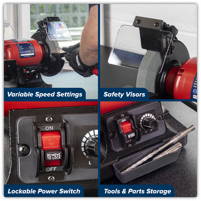 150mm Bench Grinder with Variable Speed 250W/230V | BG150WVS