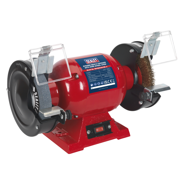 150mm Bench Grinder with Wire Wheel 370W/230V | BG150XLW/98