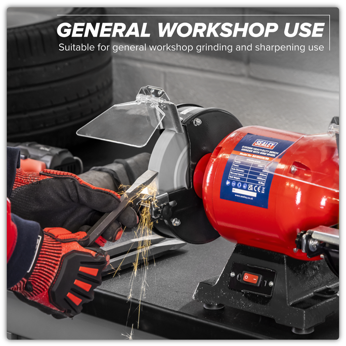 150mm Heavy-Duty Bench Grinder with Wire Wheel 450W/230V | BG150XW/99