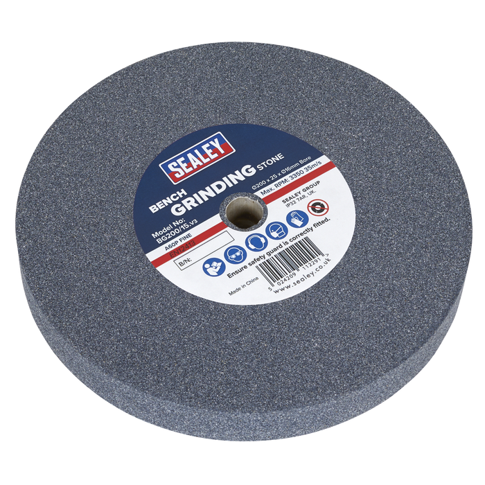 200 x 25mm Grinding Stone 16mm Bore - A60P Fine | BG200/15