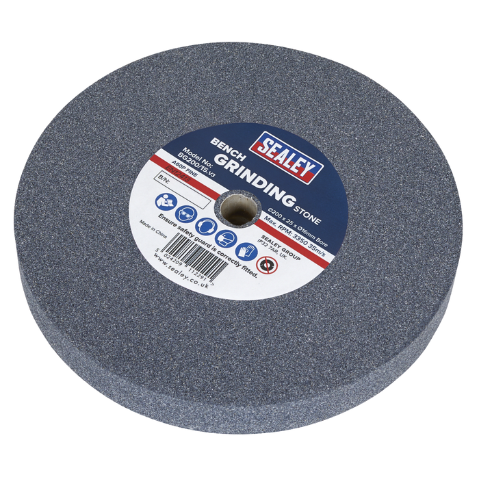 200 x 25mm Grinding Stone 16mm Bore - A60P Fine | BG200/15