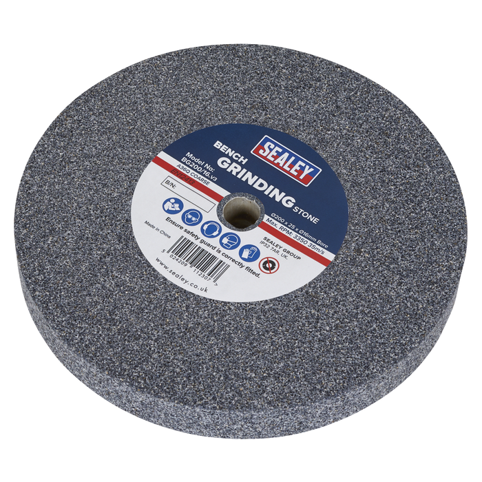 200 x 25mm Grinding Stone 16mm Bore - A36Q Coarse | BG200/16