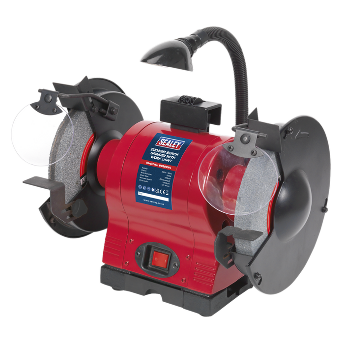 200mm Bench Grinder with Worklight 550W/230V | BG200WL