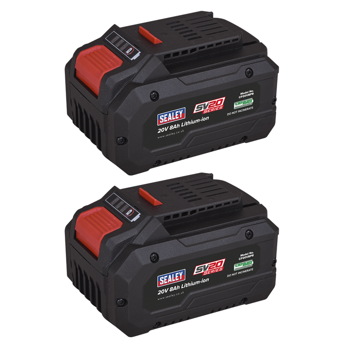 SV20 Series Power Tool Battery 20V 8Ah - Pack of 2 | BK08