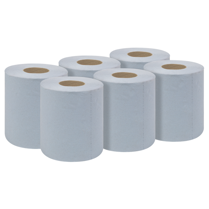 2-Ply Embossed Blue Paper Roll 60m - Pack of 6 | BLU60