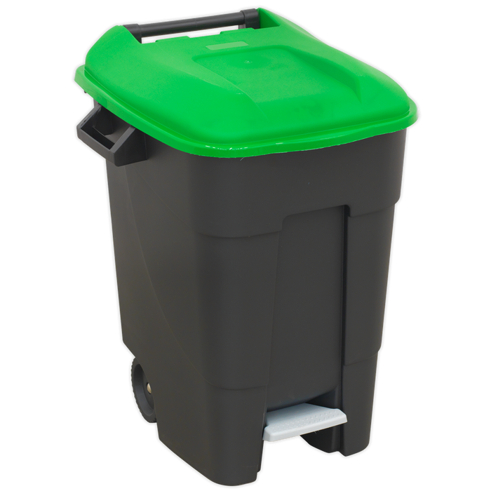 Refuse/Wheelie Bin with Foot Pedal 100L - Green | BM100PG