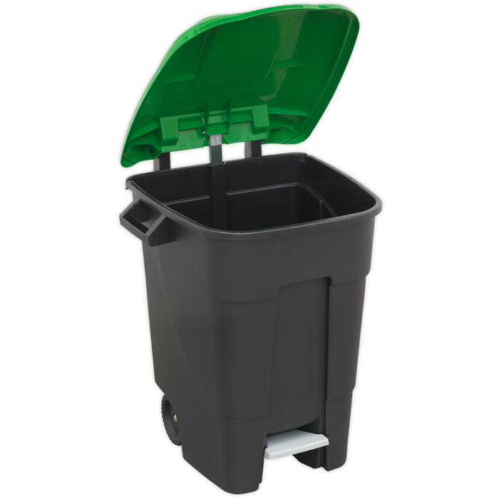 Refuse/Wheelie Bin with Foot Pedal 100L - Green | BM100PG