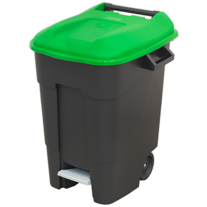 Refuse/Wheelie Bin with Foot Pedal 100L - Green | BM100PG