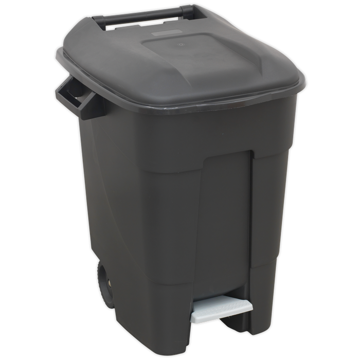 Refuse/Wheelie Bin with Foot Pedal 100L - Black | BM100P