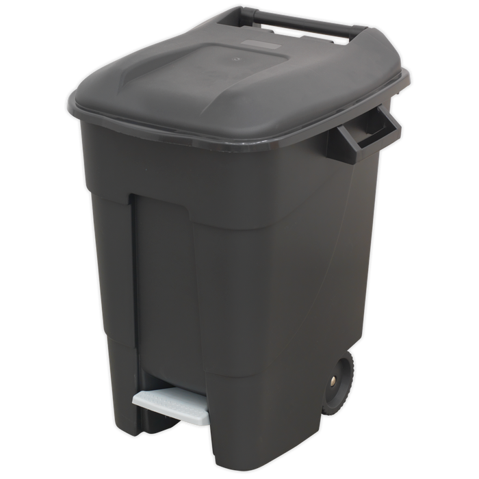 Refuse/Wheelie Bin with Foot Pedal 100L - Black | BM100P