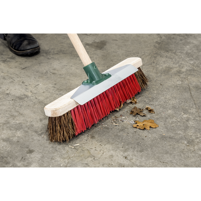 Heavy-Duty Stiff/Hard Bristle Broom with Scraper 16"(405mm) | BM16SC