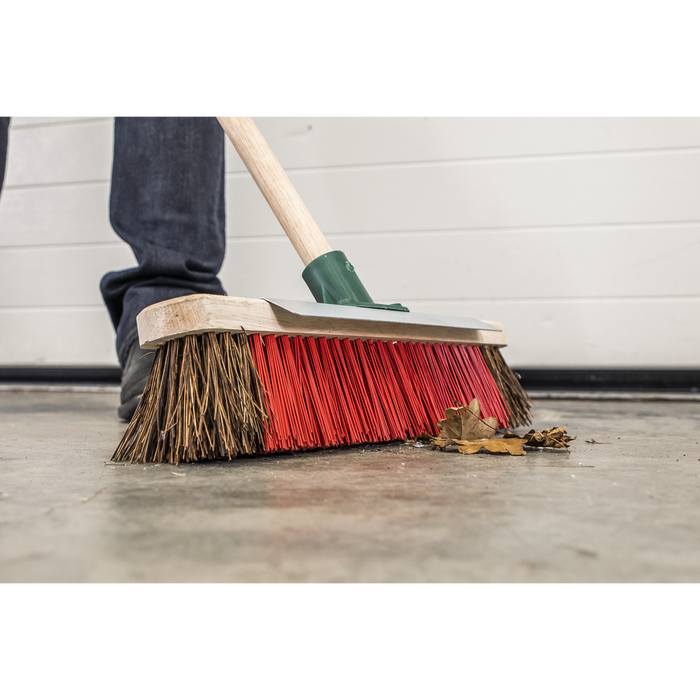 Heavy-Duty Stiff/Hard Bristle Broom with Scraper 16"(405mm) | BM16SC