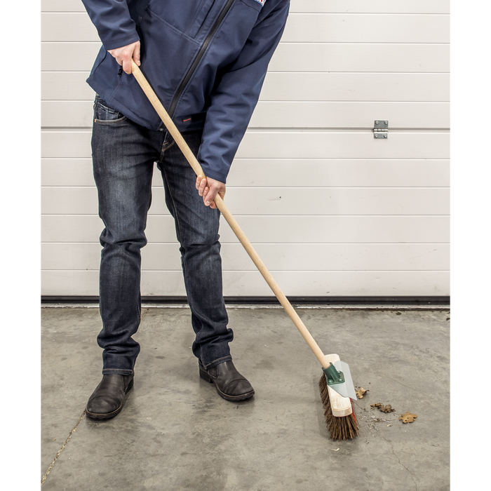 Heavy-Duty Stiff/Hard Bristle Broom with Scraper 16"(405mm) | BM16SC