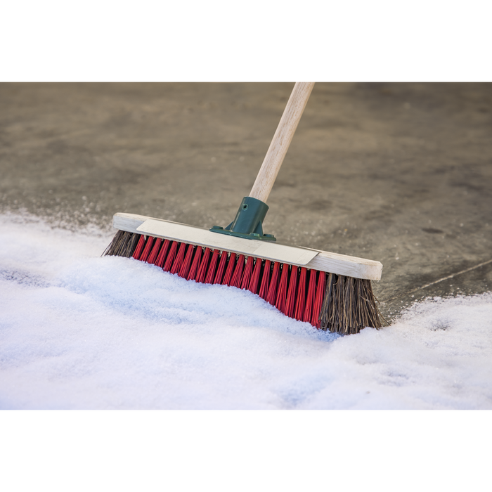 Heavy-Duty Stiff/Hard Bristle Broom with Scraper 16"(405mm) | BM16SC