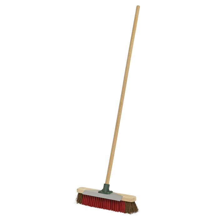 Heavy-Duty Stiff/Hard Bristle Broom with Scraper 16"(405mm) | BM16SC