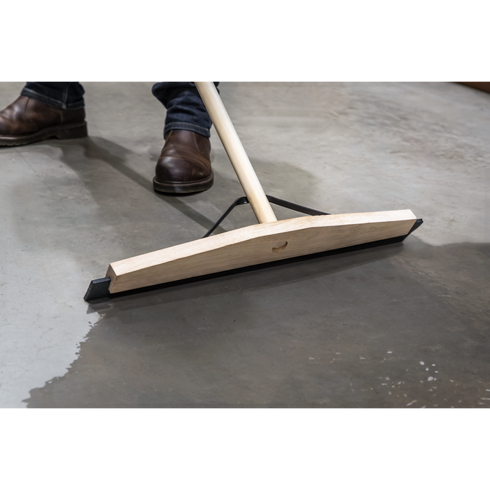 Rubber Floor Squeegee with Wooden Handle 24"(600mm) | BM24RS